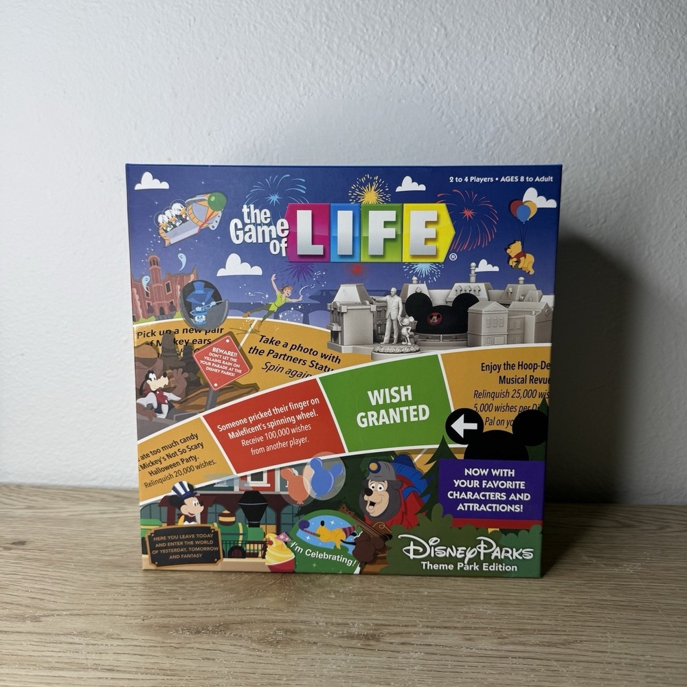 Disney Parks Theme Park Edition The‎ Game of Life Board Game Complete Hasbro